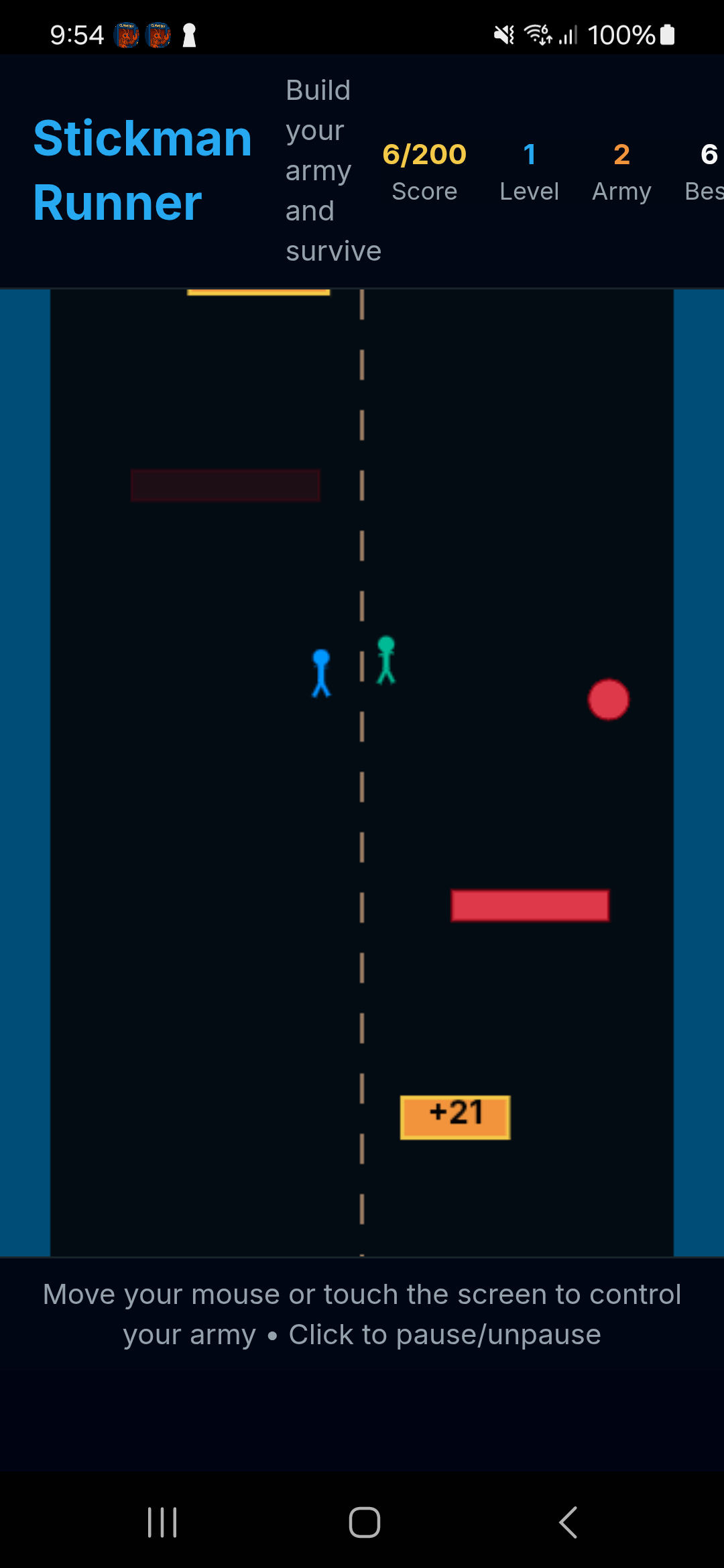 Stickman Rush — Collecting Bonuses